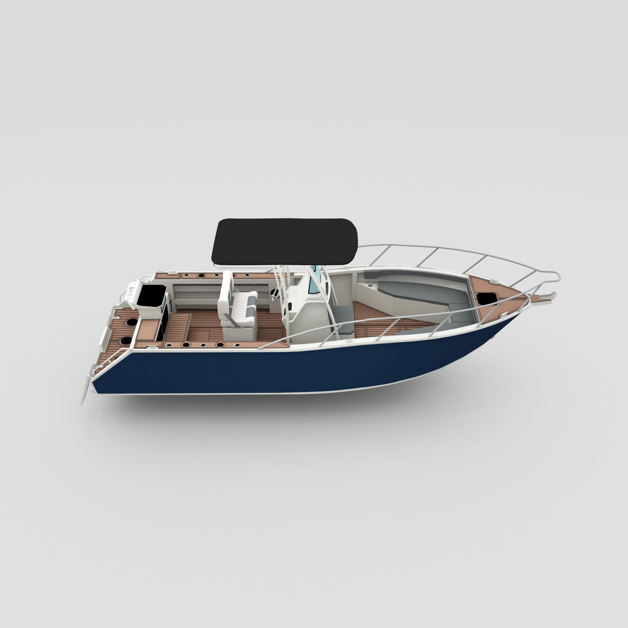 Barco de pesca de consola Center de aluminio Profisher 750