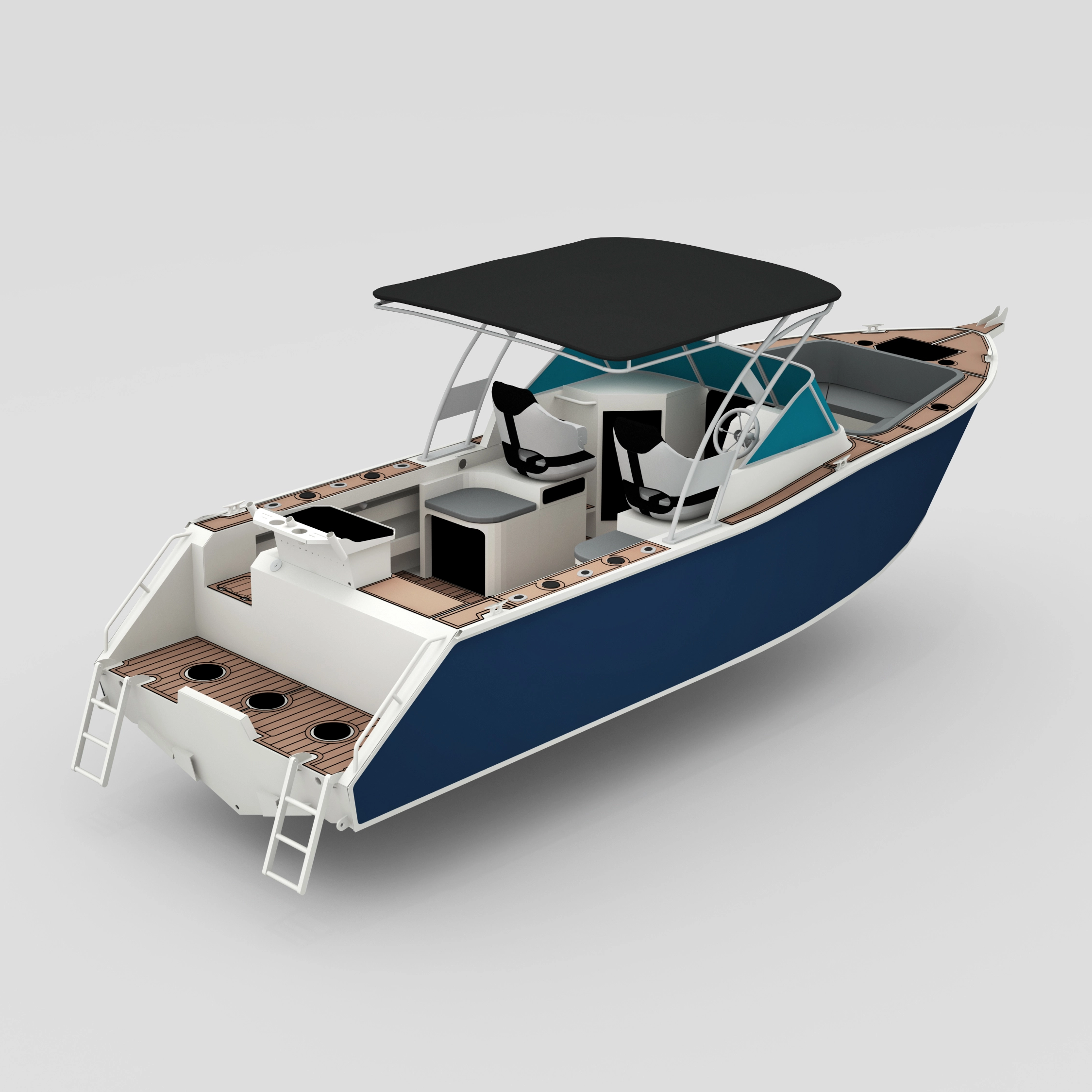 Profisher 750 Bowriderblack de pesca de aluminio