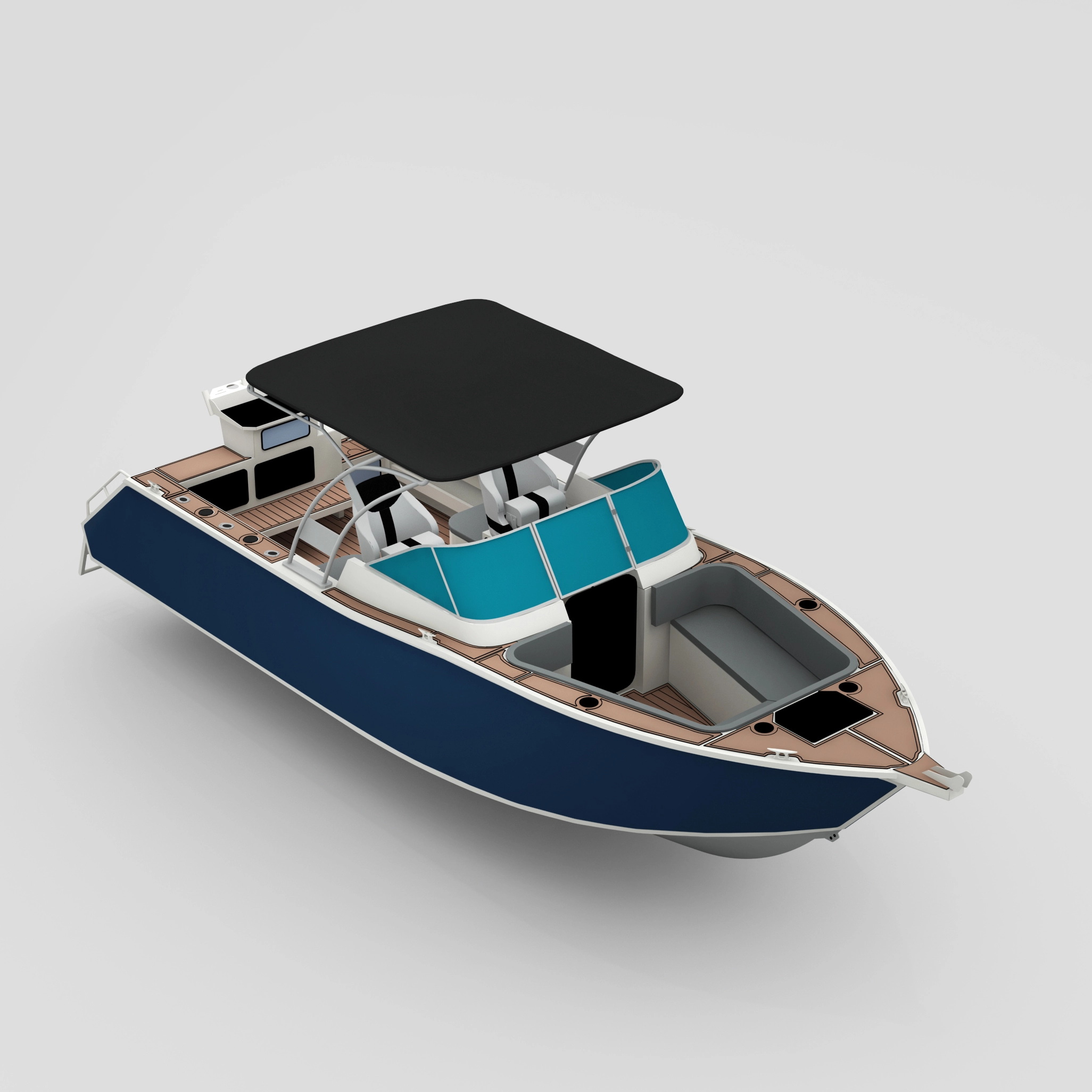 Profisher 750 Bowriderblack de pesca de aluminio