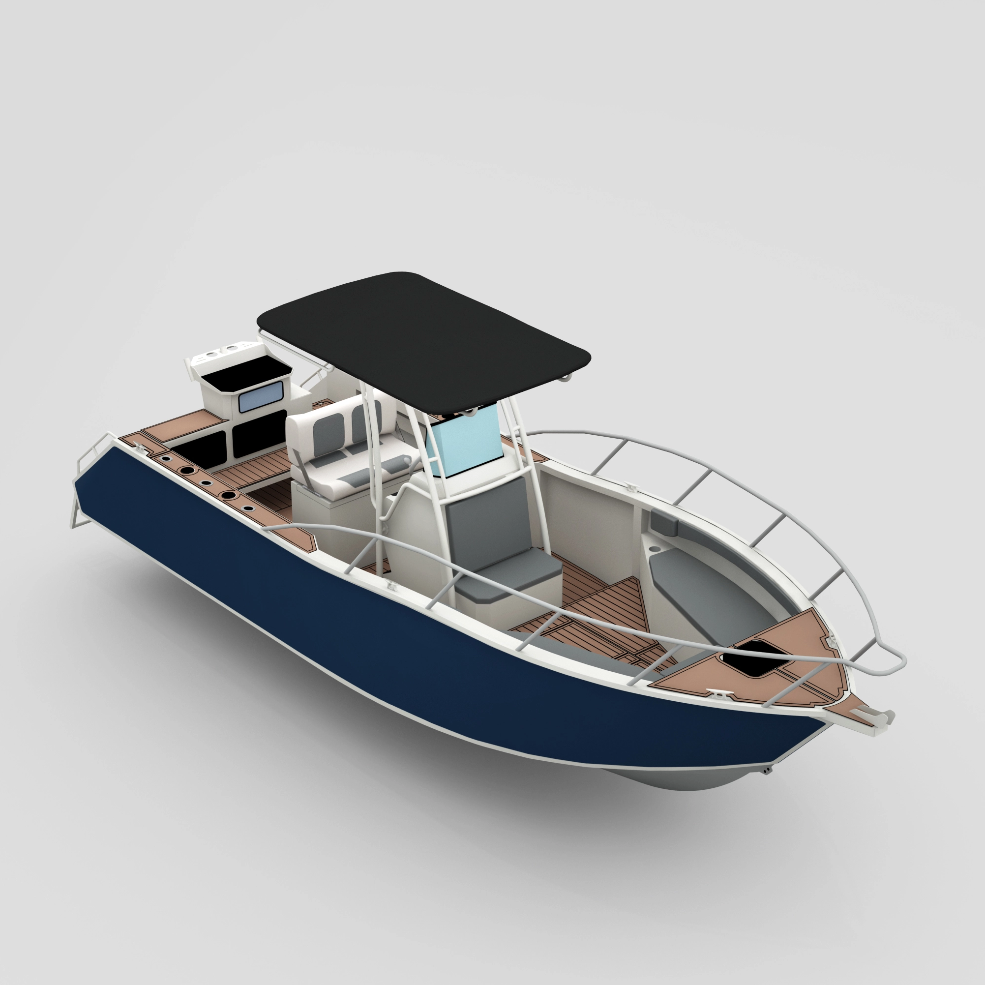 Barco de pesca de consola Center de aluminio Profisher 750