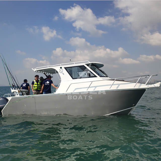 Barco catamarán de 7,3 m