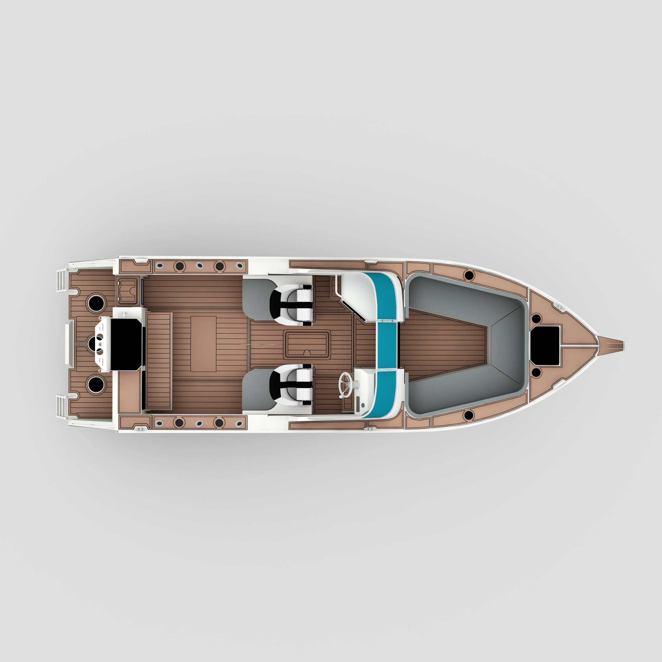 Profisher 750 Bowriderblack de pesca de aluminio