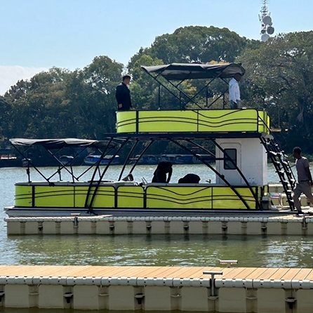 Barco de póntoón de la fiesta familiar de dos pisos de 30 pies