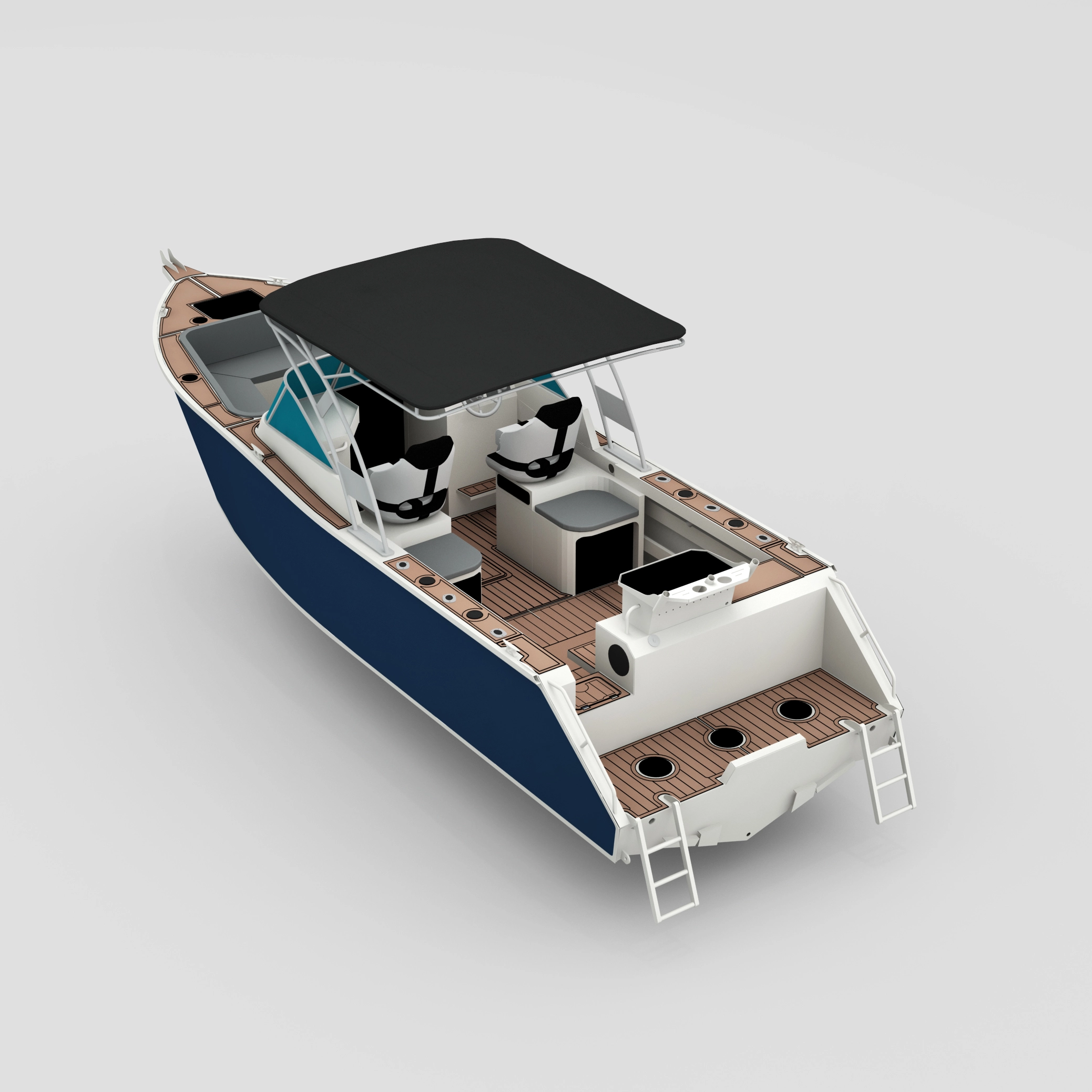 Profisher 750 Bowriderblack de pesca de aluminio